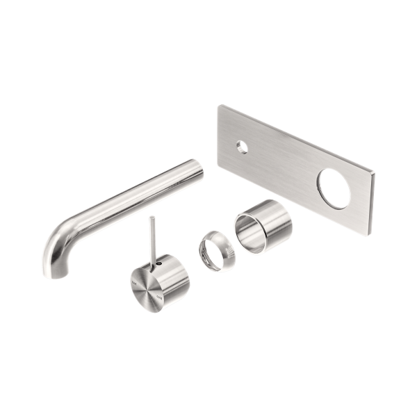 Nero Mecca Wall Basin/Bath Mixer Handle Up 230mm Trim Kits Only Brushed Nickel - NR221910B230TBN
