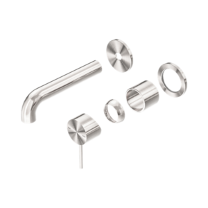 Nero Mecca Wall Basin/Bath Mixer Separate Back Plate 120mm Trim Kits Only Brushed Nickel - NR221910C120TBN