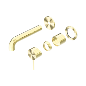 Nero Mecca Wall Basin/Bath Mixer Separate Back Plate 160mm Trim Kits Only Brushed Gold - NR221910C160TBG