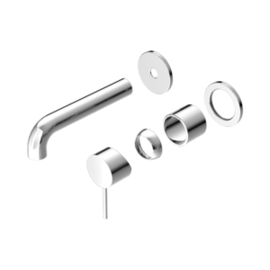 Nero Mecca Wall Basin/Bath Mixer Separate Back Plate 160mm Trim Kits Only Chrome - NR221910C160TCH
