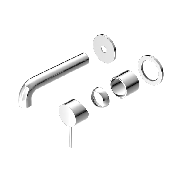 Nero Mecca Wall Basin/Bath Mixer Separate Back Plate 160mm Trim Kits Only Chrome - NR221910C160TCH