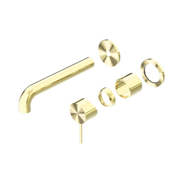 Nero Mecca Wall Basin/Bath Mixer Separate Back Plate 185mm Trim Kits Only Brushed Gold - NR221910C185TBG