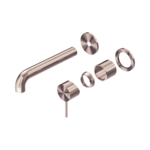 Nero Mecca Wall Basin/Bath Mixer Separate Back Plate 185mm Trim Kits Only Brushed Bronze - NR221910C185TBZ