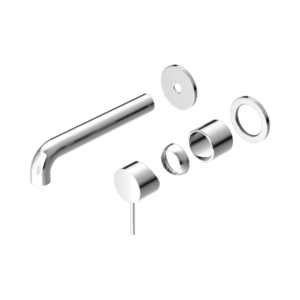 Nero Mecca Wall Basin/Bath Mixer Separate Back Plate 185mm Trim Kits Only Chrome - NR221910C185TCH