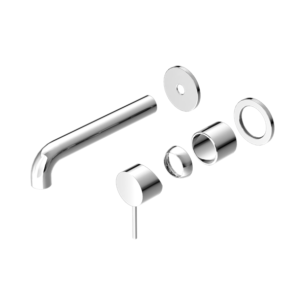 Nero Mecca Wall Basin/Bath Mixer Separate Back Plate 185mm Trim Kits Only Chrome - NR221910C185TCH
