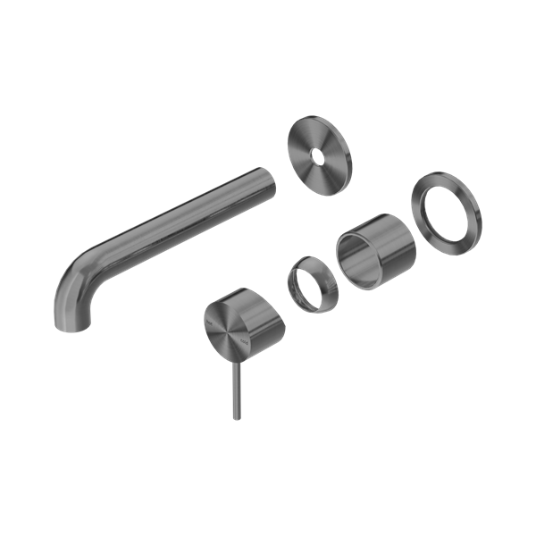 Nero Mecca Wall Basin/Bath Mixer Separate Back Plate 185mm Trim Kits Only Gun Metal - NR221910C185TGM