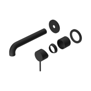 Nero Mecca Wall Basin/Bath Mixer Separate Back Plate 185mm Trim Kits Only Matte Black - NR221910C185TMB