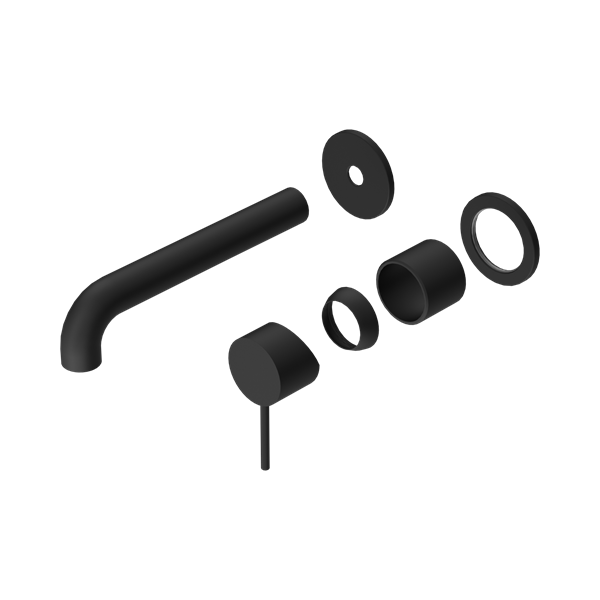 Nero Mecca Wall Basin/Bath Mixer Separate Back Plate 185mm Trim Kits Only Matte Black - NR221910C185TMB
