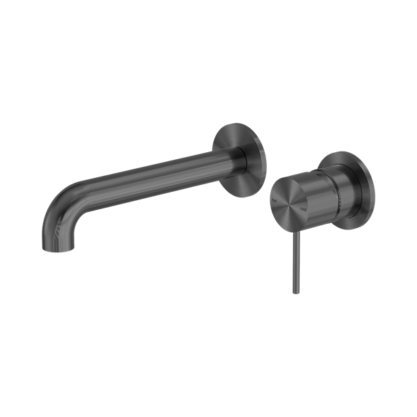 Nero Mecca Wall Basin/Bath Mixer Separate Back Plate 230mm Gun Metal - NR221910C230GM