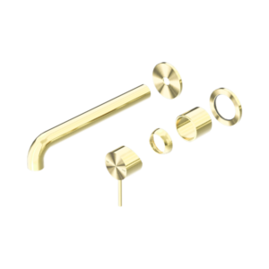 Nero Mecca Wall Basin/Bath Mixer Separate Back Plate 230mm Trim Kits Only Brushed Gold - NR221910C230TBG