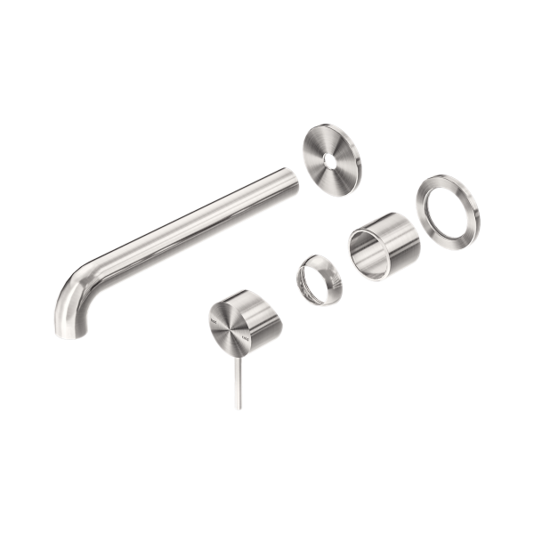 Nero Mecca Wall Basin/Bath Mixer Separate Back Plate 230mm Trim Kits Only Brushed Nickel - NR221910C230TBN