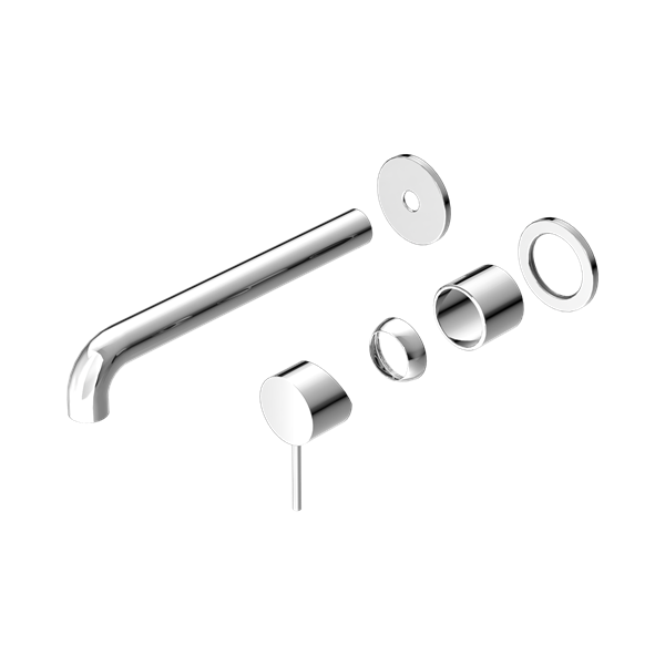 Nero Mecca Wall Basin/Bath Mixer Separate Back Plate 230mm Trim Kits Only Chrome - NR221910C230TCH
