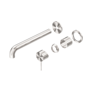 Nero Mecca Wall Basin/Bath Mixer Separate Back Plate 260mm Trim Kits Only Brushed Nickel - NR221910C260TBN