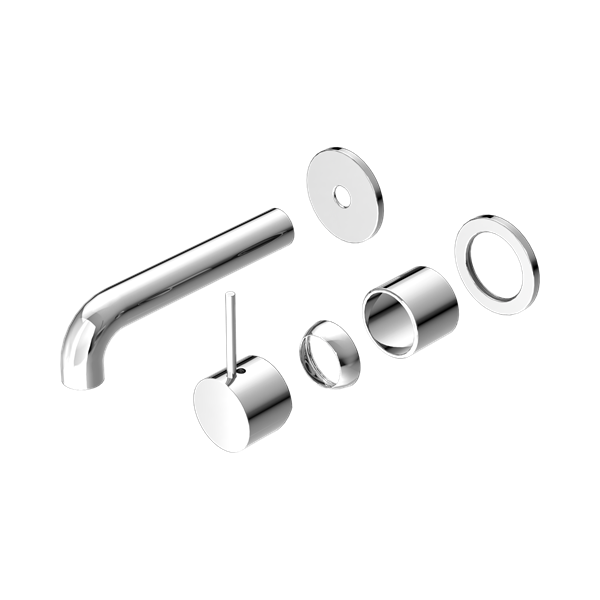 Nero Mecca Wall Basin/Bath Mixer Separate Back Plate Handle Up 120mm Trim Kits Only Chrome - NR221910D120TCH