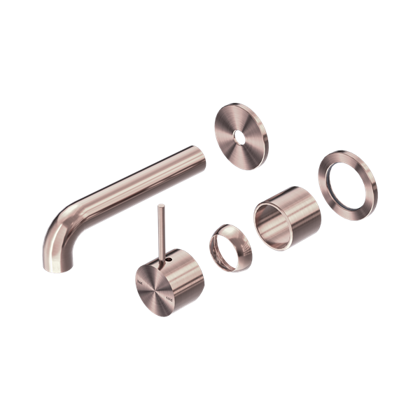 Nero Mecca Wall Basin/Bath Mixer Separate Back Plate Handle Up 160mm Trim Kits Only Brushed Bronze - NR221910D160TBZ