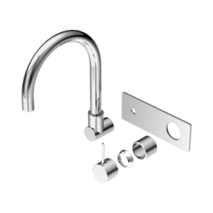 Nero Mecca Wall Basin/Bath Mixer Swivel Spout Handle Up Trim Kits Only Chrome - NR221910PTCH