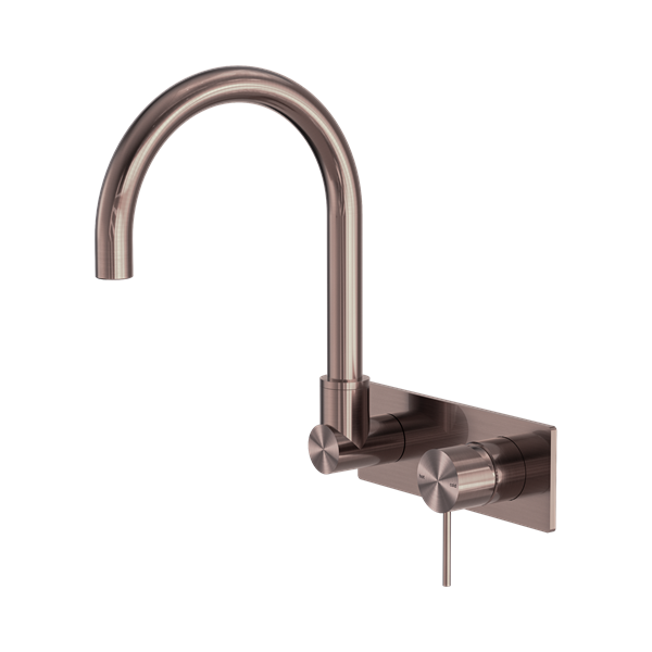 Nero Mecca Wall Basin/Bath Mixer Swivel Spout Brushed Bronze - NR221910QBZ