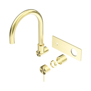 Nero Mecca Wall Basin/Bath Mixer Swivel Spout Trim Kits Only Brushed Gold - NR221910QTBG