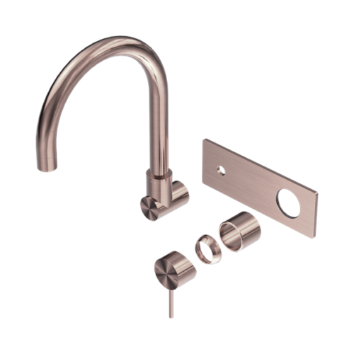 Nero Mecca Wall Basin/Bath Mixer Swivel Spout Trim Kits Only Brushed Bronze - NR221910QTBZ