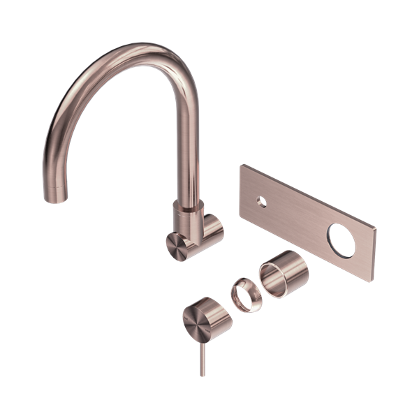 Nero Mecca Wall Basin/Bath Mixer Swivel Spout Trim Kits Only Brushed Bronze - NR221910QTBZ