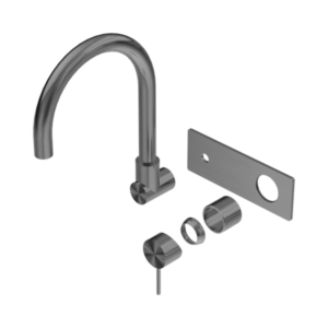 Nero Mecca Wall Basin/Bath Mixer Swivel Spout Trim Kits Only Gun Metal - NR221910QTGM