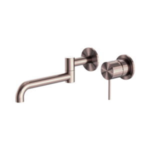 Nero Mecca Wall Basin/Bath Mixer Swivel Spout 225mm Brushed Bronze - NR221910RBZ