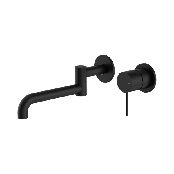 Nero Mecca Wall Basin/Bath Mixer Swivel Spout 225mm Matte Black - NR221910RMB