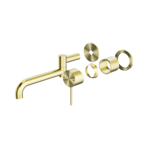 Nero Mecca Wall Basin/Bath Mixer Swivel Spout 225mm Trim Kits Only Brushed Gold - NR221910RTBG