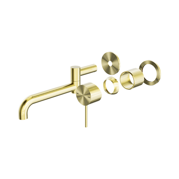 Nero Mecca Wall Basin/Bath Mixer Swivel Spout 225mm Trim Kits Only Brushed Gold - NR221910RTBG