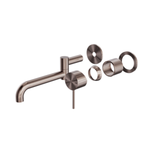 Nero Mecca Wall Basin/Bath Mixer Swivel Spout 225mm Trim Kits Only Brushed Bronze - NR221910RTBZ