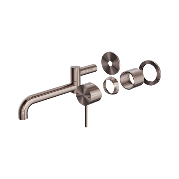 Nero Mecca Wall Basin/Bath Mixer Swivel Spout 225mm Trim Kits Only Brushed Bronze - NR221910RTBZ