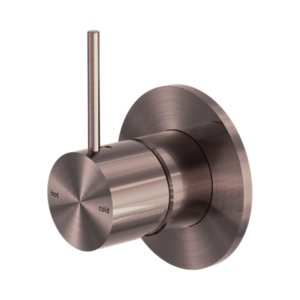 Nero Mecca Shower Mixer Handle Up 80mm Plate Brushed Bronze - NR221911BBZ