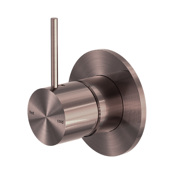 Nero Mecca Shower Mixer Handle Up 80mm Plate Brushed Bronze - NR221911BBZ