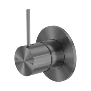 Nero Mecca Shower Mixer Handle Up 80mm Plate Gun Metal - NR221911BGM
