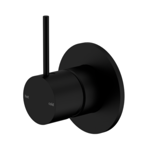 Nero Mecca Shower Mixer Handle Up 80mm Plate Matte Black - NR221911BMB