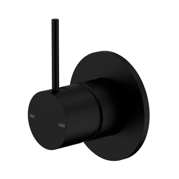 Nero Mecca Shower Mixer Handle Up 80mm Plate Matte Black - NR221911BMB