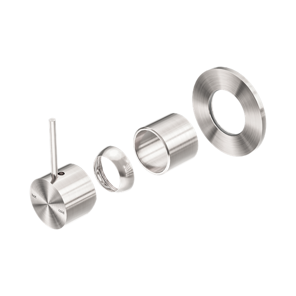 Nero Mecca Shower Mixer Handle Up 80mm Plate Trim Kits Only Brushed Nickel - NR221911BTBN