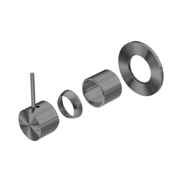 Nero Mecca Shower Mixer Handle Up 80mm Plate Trim Kits Only Gun Metal - NR221911BTGM