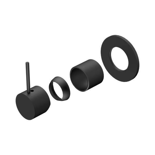 Nero Mecca Shower Mixer Handle Up 80mm Plate Trim Kits Only Matte Black - NR221911BTMB