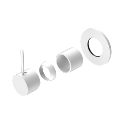 NR221911BTMW-Mecca-Shower-Mixer-Handle-Up-80mm-Plate-Trim-Kits-Only-Matte-White-Thumb.png Nero Mecca Shower Mixer Handle Up 80mm Plate Trim Kits Only Matte White - NR221911BTMW