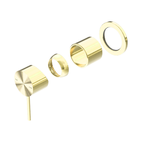 Nero Mecca Shower Mixer 60mm Plate Trim Kits Only Brushed Gold - NR221911HTBG