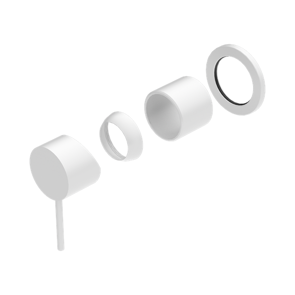 Nero Mecca Shower Mixer 60mm Plate Trim Kits Only Matte White - NR221911HTMW