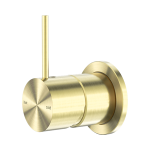 Nero Mecca Shower Mixer 60mm Handle Up Plate Brushed Gold - NR221911JBG