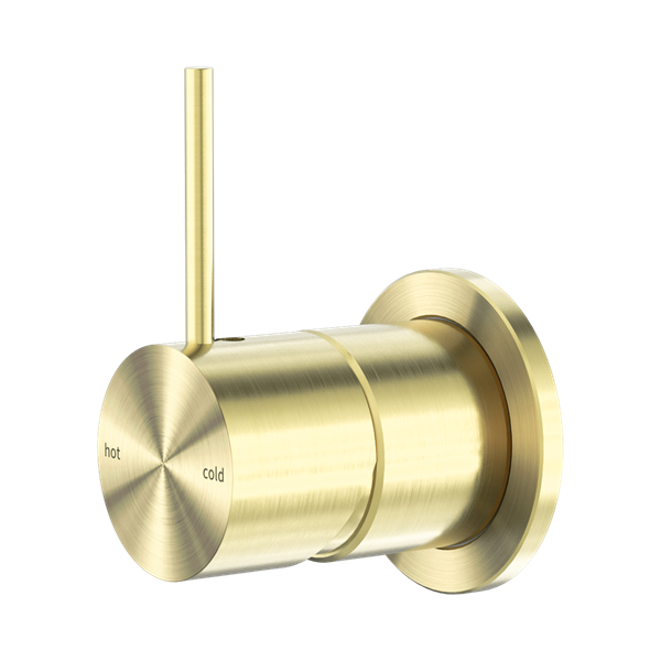 Nero Mecca Shower Mixer 60mm Handle Up Plate Brushed Gold - NR221911JBG