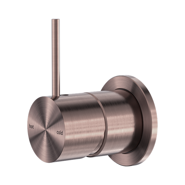 Nero Mecca Shower Mixer 60mm Handle Up Plate Brushed Bronze - NR221911JBZ