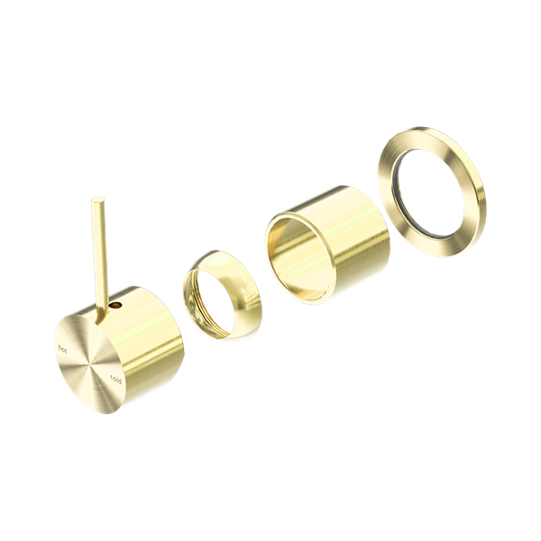 Nero Mecca Shower Mixer 60mm Handle Up Plate Trim Kits Only Brushed Gold - NR221911JTBG