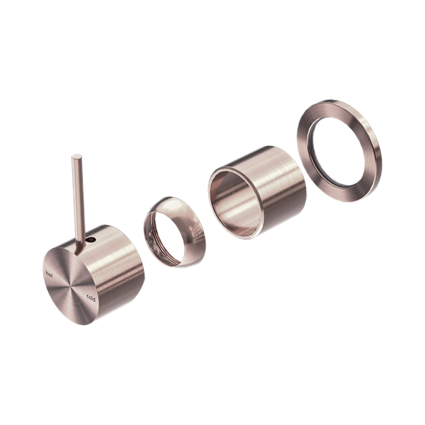 Nero Mecca Shower Mixer 60mm Handle Up Plate Trim Kits Only Brushed Bronze - NR221911JTBZ