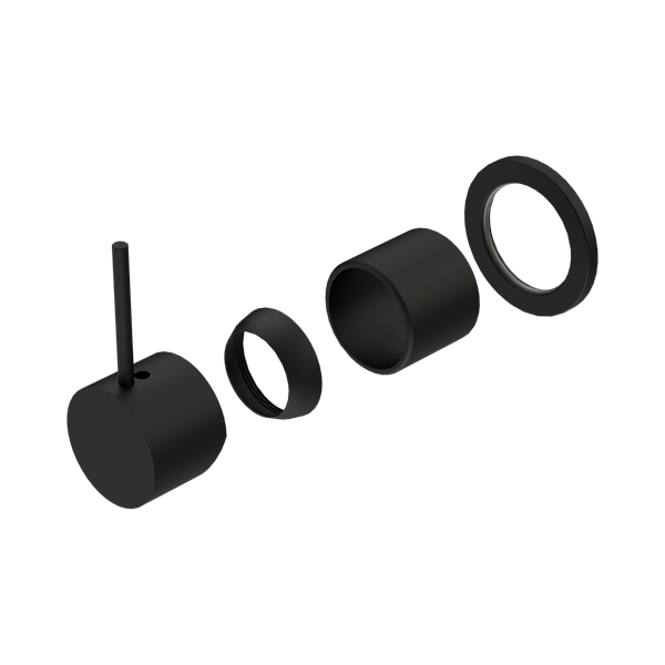 Nero Mecca Shower Mixer 60mm Handle Up Plate Trim Kits Only Matte Black - NR221911JTMB