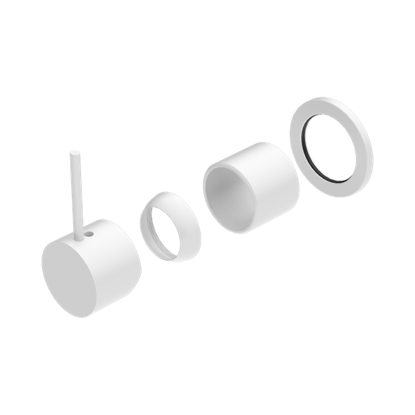 Nero Mecca Shower Mixer 60mm Handle Up Plate Trim Kits Only Matte White - NR221911JTMW
