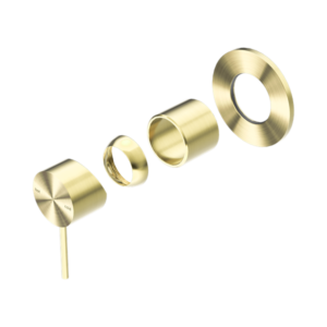 Nero Mecca Shower Mixer 80mm Plate Trim Kits Only Brushed Gold - NR221911TBG